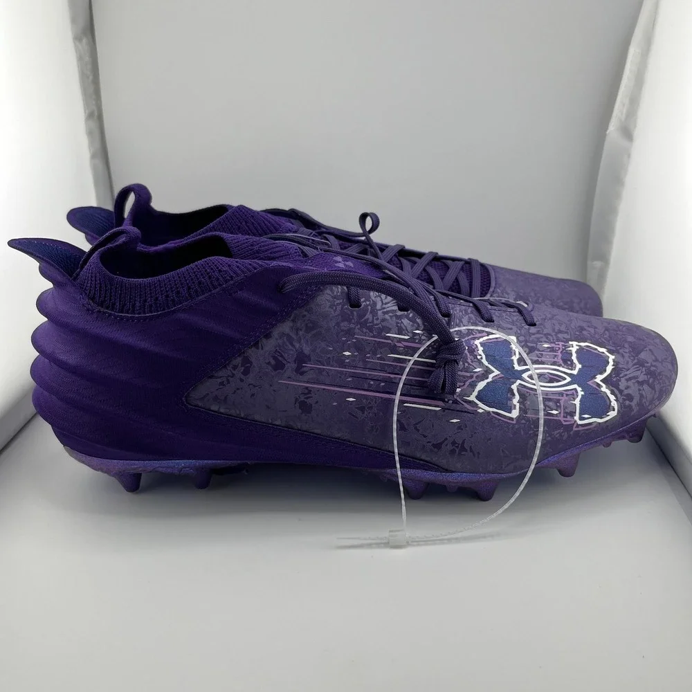 Under Armour Football Cleats Shoes Mens‎ 14 Purple 3027978-500 Molded Iridescent